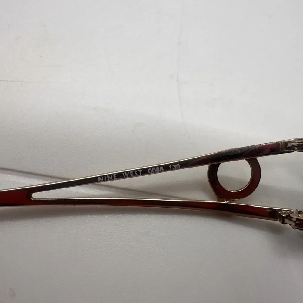 NINE WEST 350 0086 54/15/130 TORTOISE GOLD EYEGLASSES FRAMES ONLY GU71